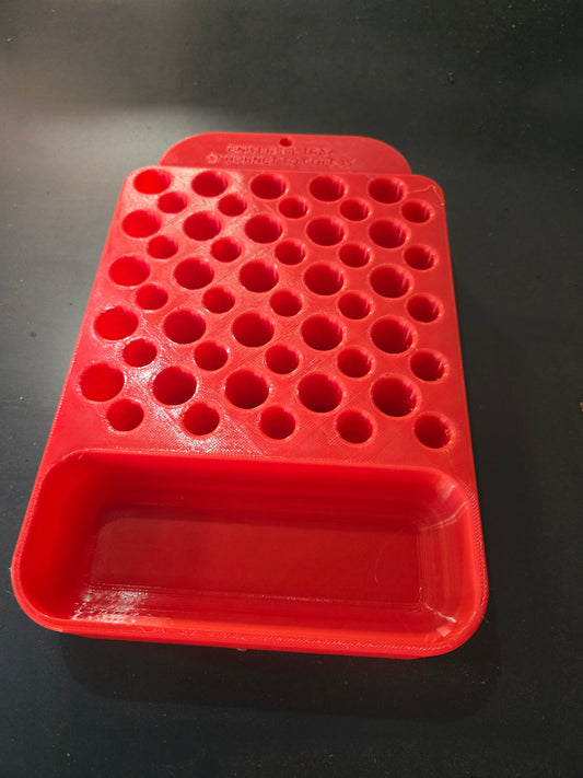 Red Reloading tray with bullet tray 17 hornet to colt 45
