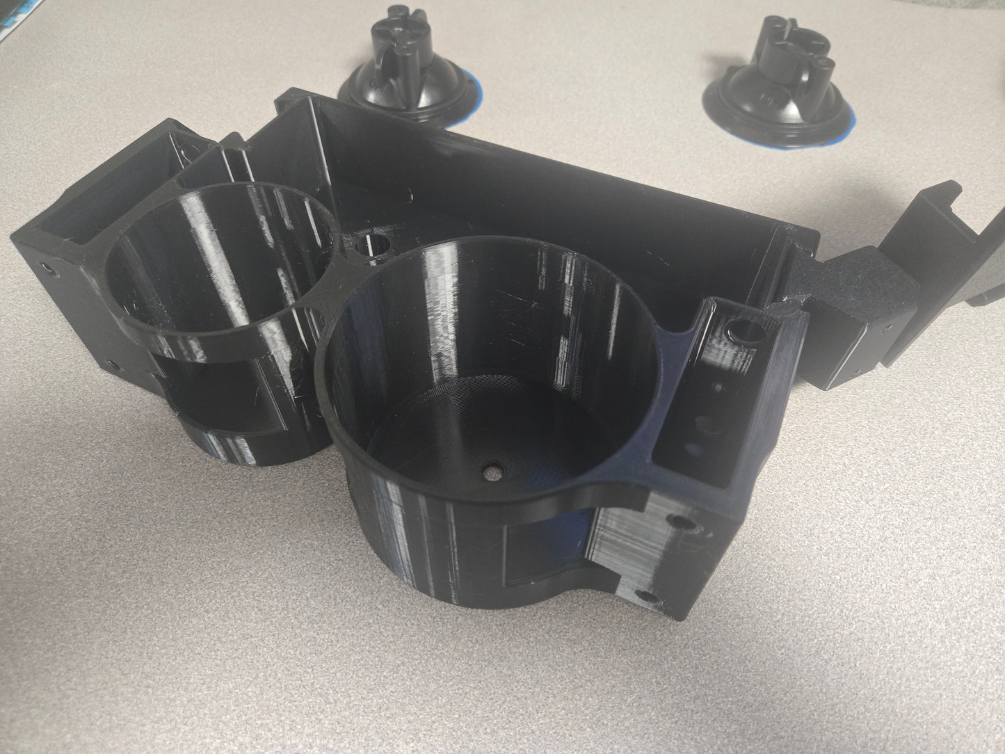 Tractor or sprayer drink and phone holder, suction cup style