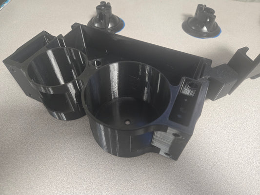 Tractor or sprayer drink and phone holder, suction cup style